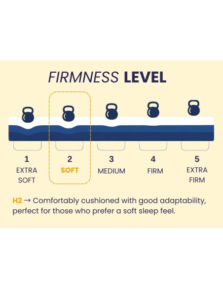 LOTE 2 COLCHONES DE ESPUMA APOLO - ALTURA 14CM