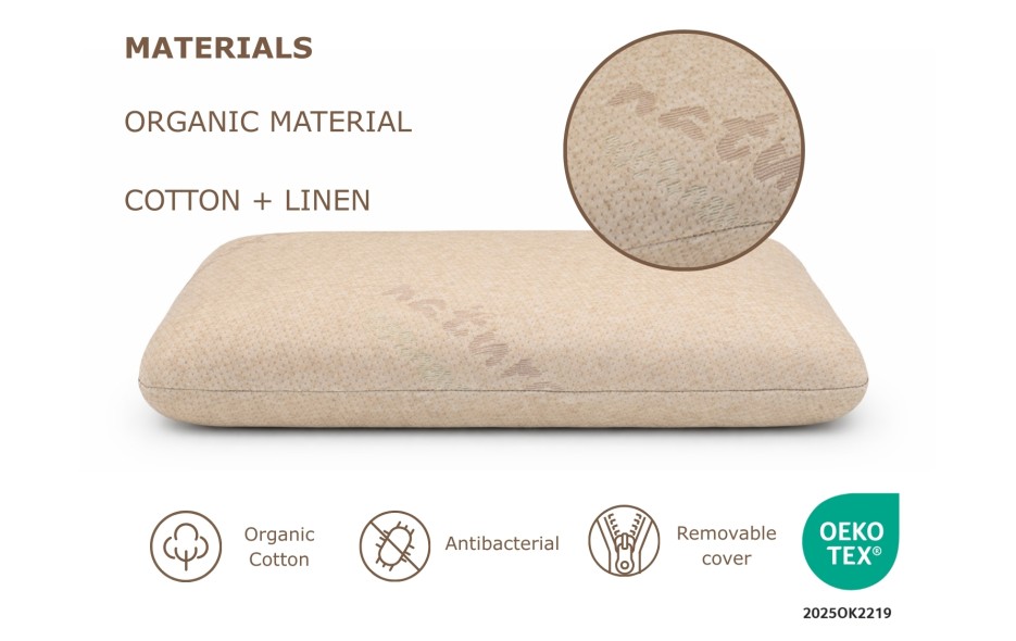 ORGANIC PILLOW - HEIGHT 12CM