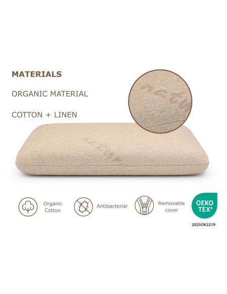 ORGANIC PILLOW - HEIGHT 12CM