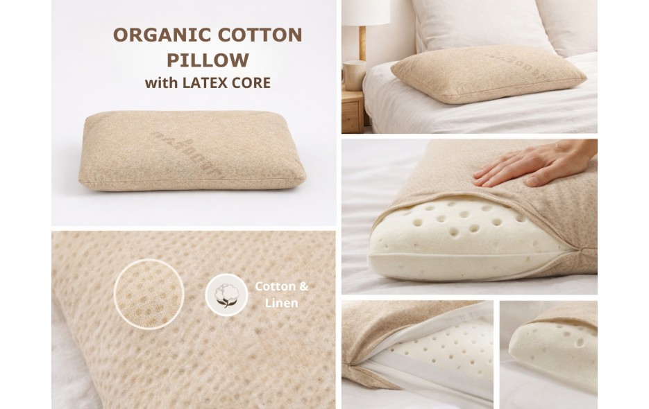 ORGANIC PILLOW - HEIGHT 12CM