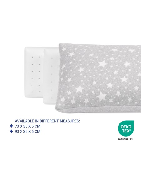PACK OF 2 MEMORY FOAM PILLOWS - HEIGHT 6 CM
