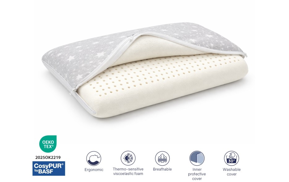 PACK 2 CUSCINI IN VISCOELASTICO - ALTEZZA 6 CM